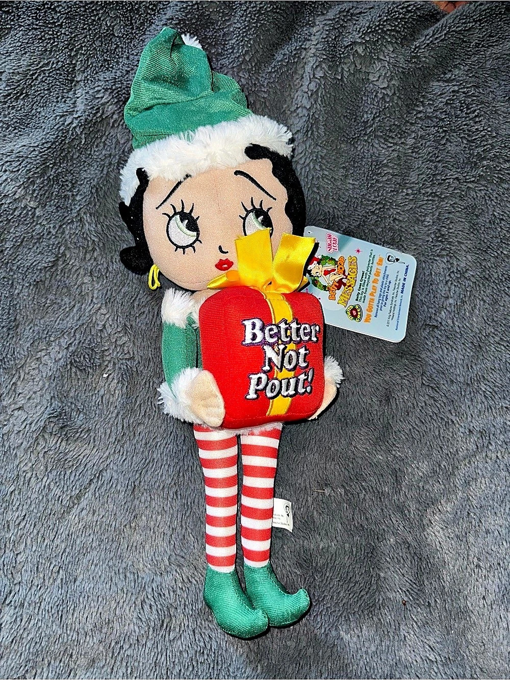 Sugar Loaf Betty Boop Better Not Pout Christmas Elf Plush